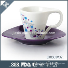 180CC 12pcs porcelain coffee cup and saucer, colored cup set, coffee mug